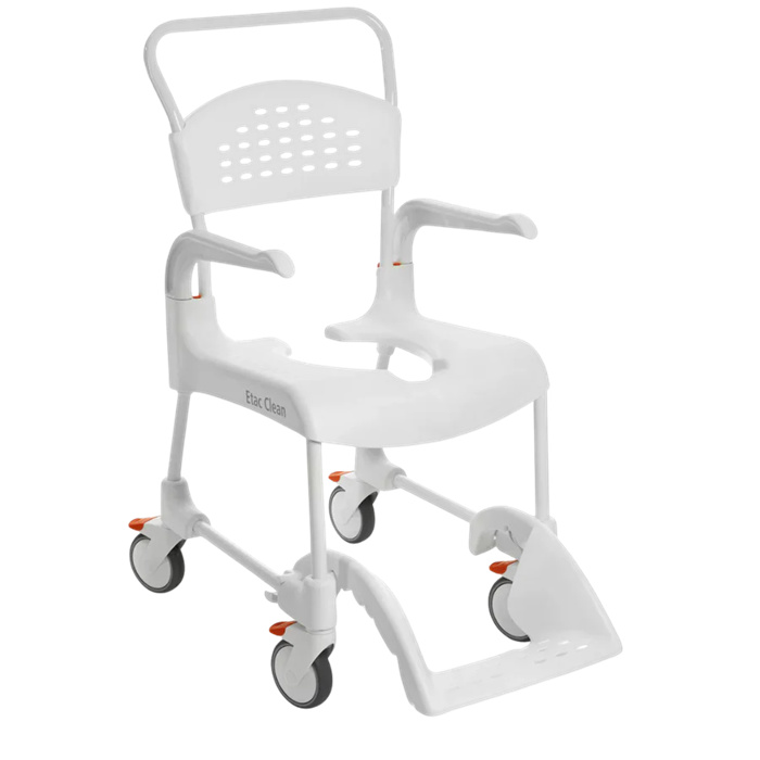 Etac Dusch-Toilettenrollstuhl Clean, Lagoon Sitzhöhe 49 cm Etac Dusch-Toilettenrollstuhl Clean, Lagoon Sitzhöhe 49 cm