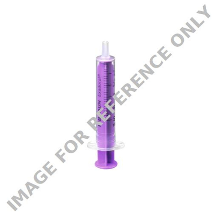 EXADORAL 5 ML, 2-TLG, LILA KOLBEN, STERIL 
100 STUECK EXADORAL 5 ML, 2-TLG, LILA KOLBEN, STERIL 
100 STUECK