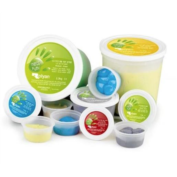 Exercices des mains,  Putty Mobilis Rolyan - 85 gr - souple - jaune Exercices des mains,  Putty Mobilis Rolyan - 85 gr - souple - jaune