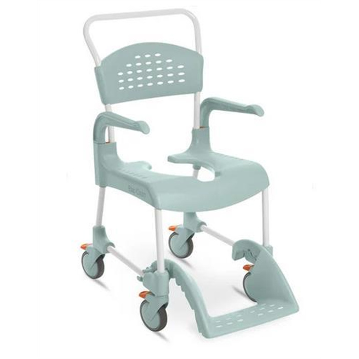 Fauteuil de douche et toilette Clean, vert lagon, hauteur d’assise 44 cm, 4 roues freinables Fauteuil de douche et toilette Clean, vert lagon, hauteur d’assise 44 cm, 4 roues freinables