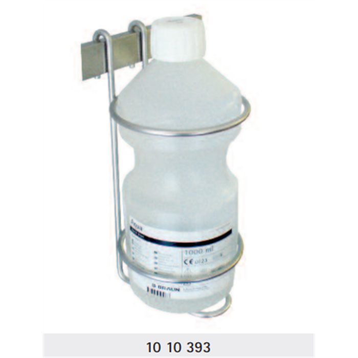 Flaschenhalter Edelstahl für Normschienen, ohne Flasche Flaschenhalter Edelstahl für Normschienen, ohne Flasche