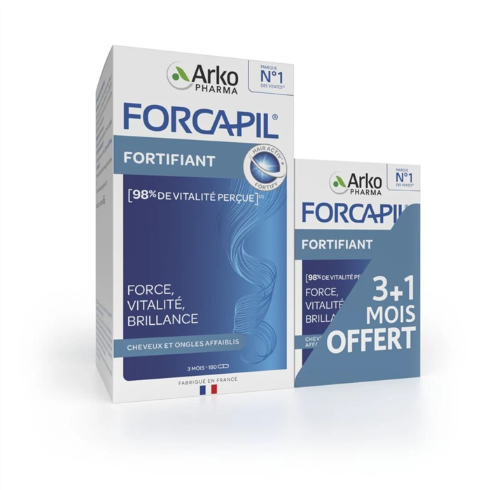 Forcapil Fortifiant, Cheveux et Ongles, lot 3 mois Forcapil Fortifiant, Cheveux et Ongles, lot 3 mois