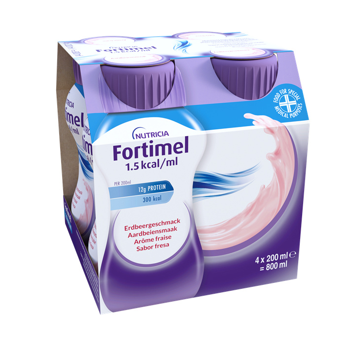 Fortimel 1.5 kcal Strawberry, 4 x 200 ml Fortimel 1.5 kcal Strawberry, 4 x 200 ml