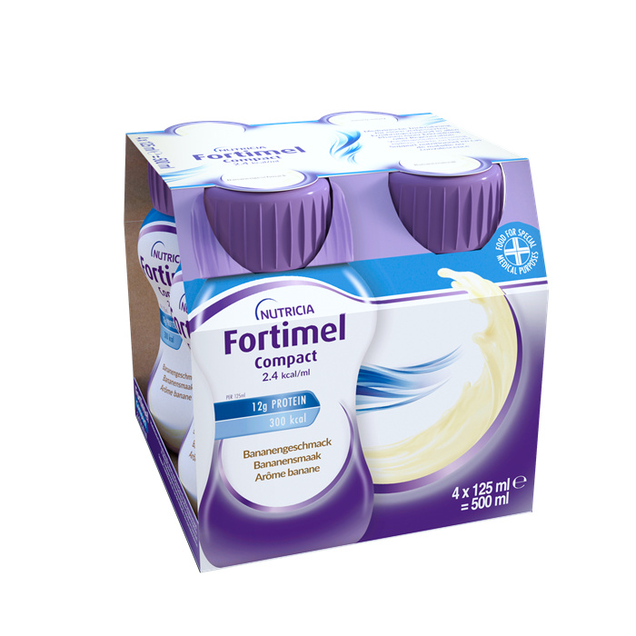 Fortimel Compact 2,4 kcal Banana 4 x 125 ml Fortimel Compact 2,4 kcal Banana 4 x 125 ml
