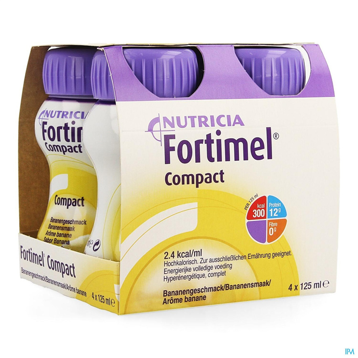 Fortimel Compact 2,4 kcal Banana 4 x 125 ml Fortimel Compact 2,4 kcal Banana 4 x 125 ml