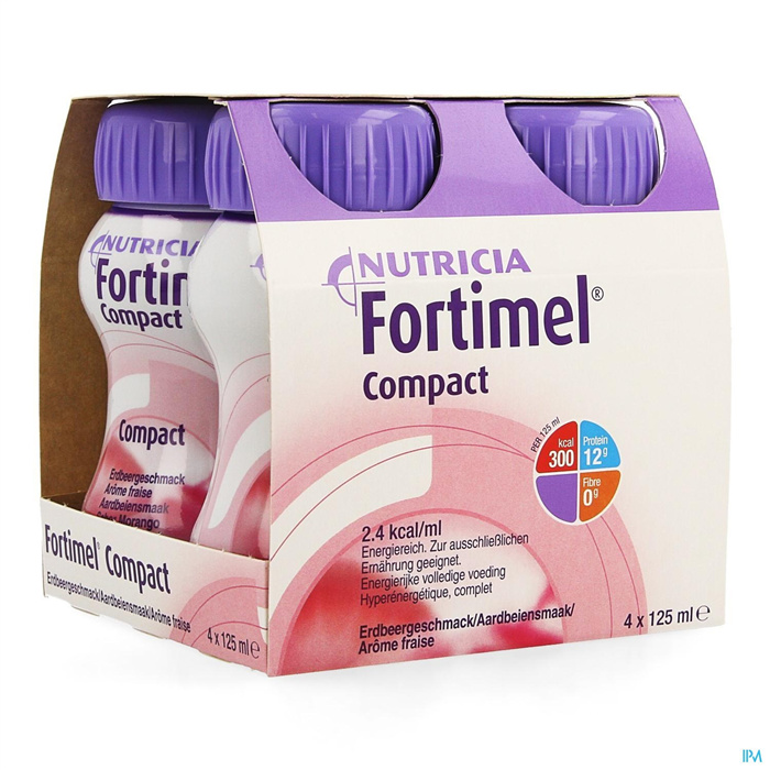Fortimel compact 2,4 kcal Erdbeergeschmack, 4 x 125 ml Fortimel compact 2,4 kcal Erdbeergeschmack, 4 x 125 ml