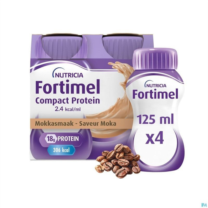 Fortimel Compact 2,4 kcal Moka, 4 x 125 ml Fortimel Compact 2,4 kcal Moka, 4 x 125 ml