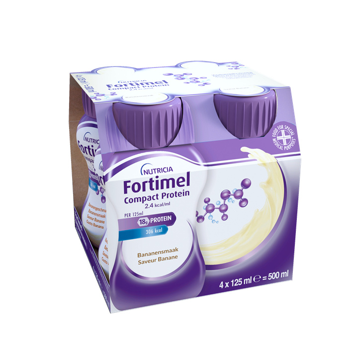 Fortimel compact protéine 2,4 kcal, banane, 4 x 125 ml Fortimel compact protéine 2,4 kcal, banane, 4 x 125 ml