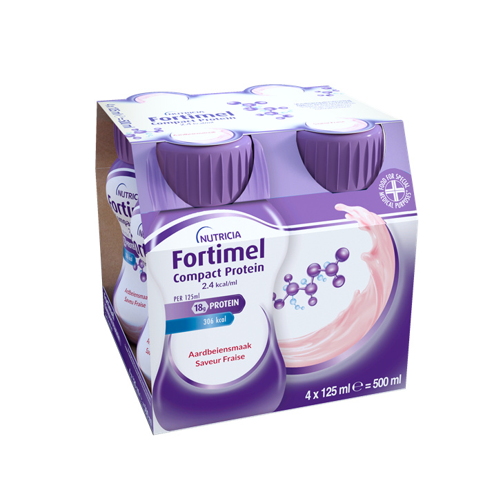 Fortimel compact protéine 2,4kcl, strawberry, 4 x 125 ml Fortimel compact protéine 2,4kcl, strawberry, 4 x 125 ml
