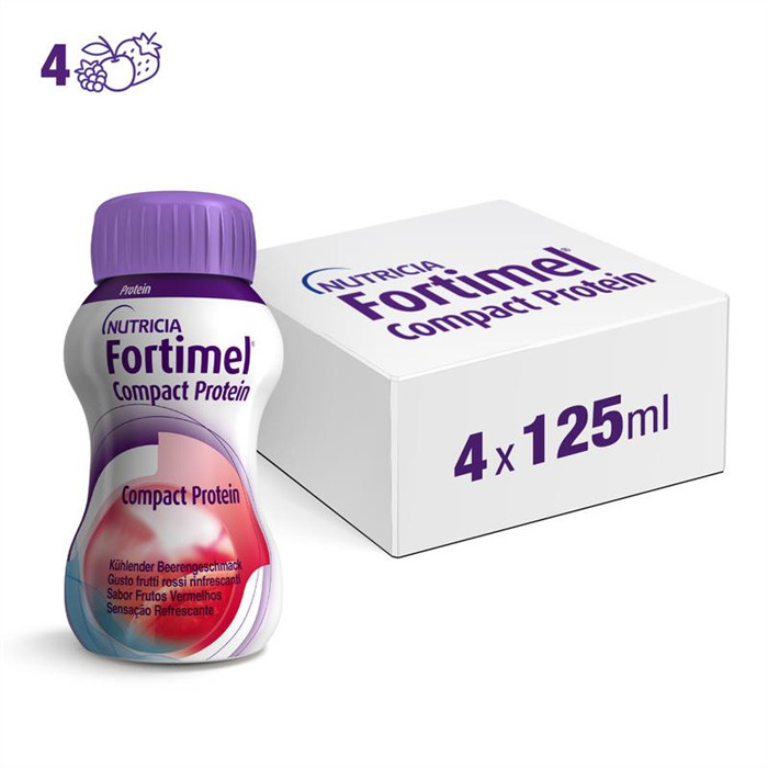 Fortimel compact protéine, fraise, 4 x 125 ml