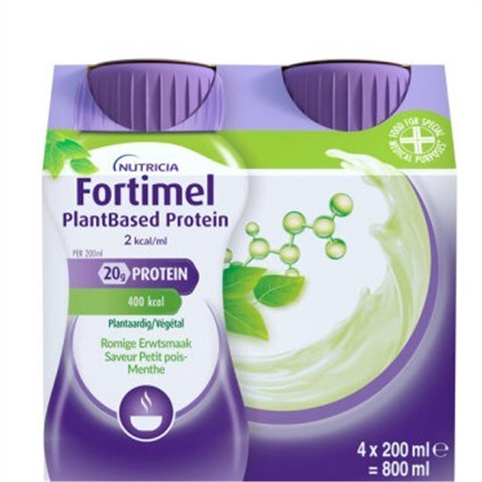 Fortimel PlantBased Protein 2 kcal/ml, Geschmack Erbse - Minze, 4 x 200 ml Fortimel PlantBased Protein 2 kcal/ml, Geschmack Erbse - Minze, 4 x 200 ml