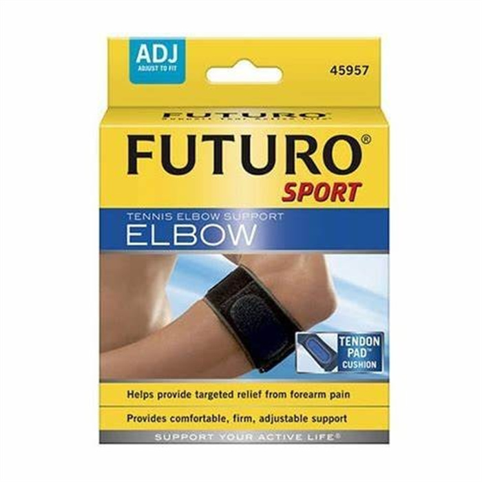 Futuro Bandage de coude sport pour tennis elbow, ajustable, noir Futuro Bandage de coude sport pour tennis elbow, ajustable, noir