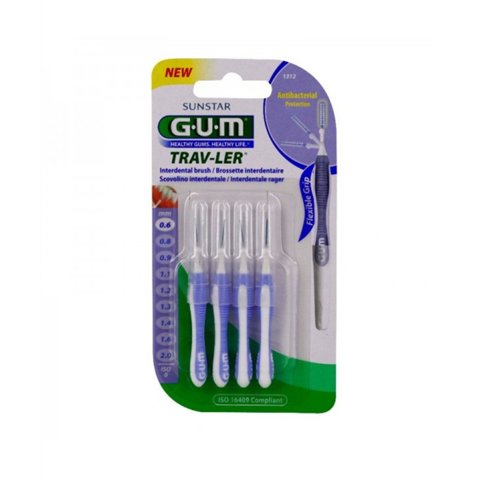 Gum Trav-Ler Brossette Interdentaire 1512 1,2 mm, 4 Unités,
Flexible Grip Gum Trav-Ler Brossette Interdentaire 1512 1,2 mm, 4 Unités,
Flexible Grip