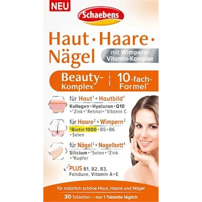 Haut Haare Nägel, Beauty Komplex, 30 Tabletten Haut Haare Nägel, Beauty Komplex, 30 Tabletten