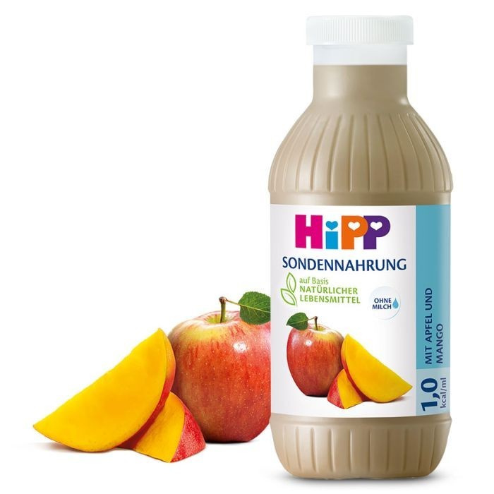 HiPP Alimentation par sonde 1,0 kcal/ml, à la pomme et à la mangue, 12 x 500 ml HiPP Alimentation par sonde 1,0 kcal/ml, à la pomme et à la mangue, 12 x 500 ml