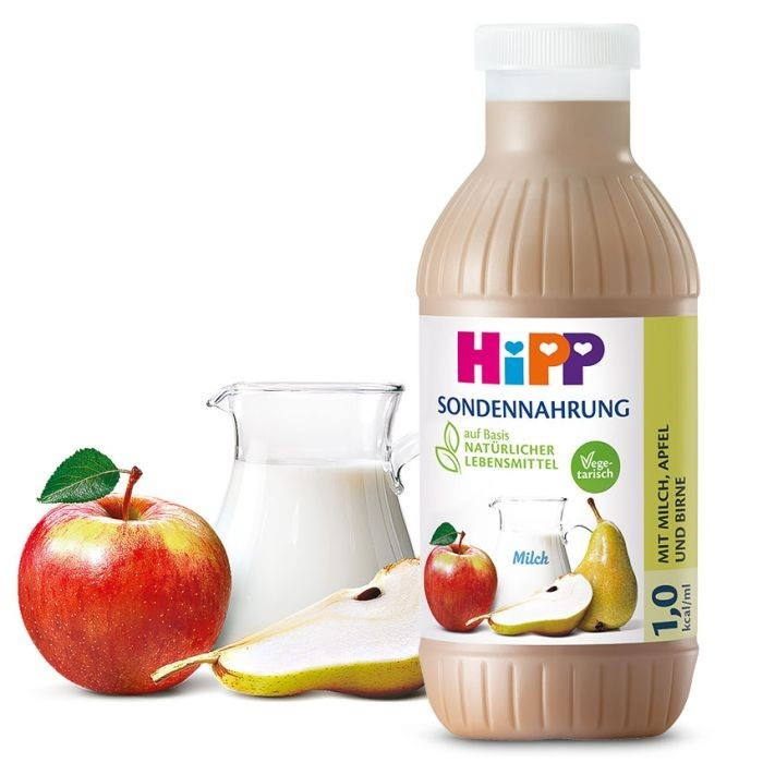 HiPP tube feed with milk, apple and pear, 12 x 500 ml HiPP tube feed with milk, apple and pear, 12 x 500 ml