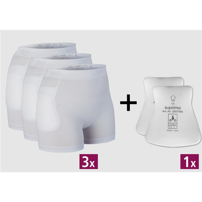 Hüftprotektor-Slip Set 3 (3x 1490 + 1 x 2007) weiss, Gr. XL Hüftprotektor-Slip Set 3 (3x 1490 + 1 x 2007) weiss, Gr. XL