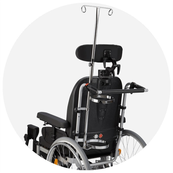 Infusion and oxygen bottle holder for wheelchairs Infusion and oxygen bottle holder for wheelchairs