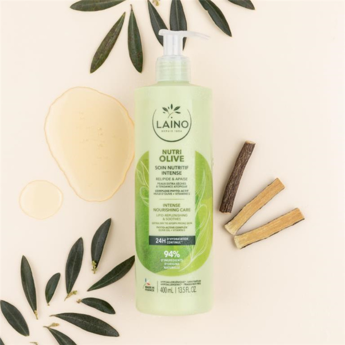 Laino Intensive Pflege Olive mit Pumpe, extra trockene Haut,
400 ml Laino Intensive Pflege Olive mit Pumpe, extra trockene Haut,
400 ml