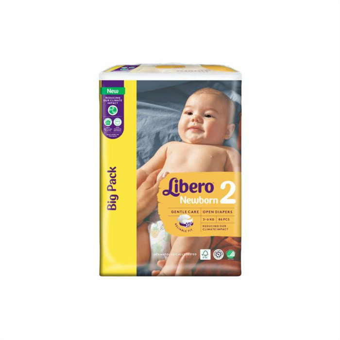 Langes Libero 2 Newborn 3 - 6 kg, Pack à 88 Stück Langes Libero 2 Newborn 3 - 6 kg, Pack à 88 Stück