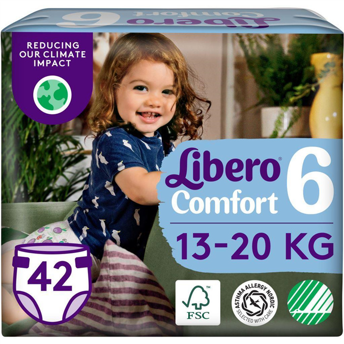 Langes Libero 6 Comfort 13 - 20 kg sachet de 42 pièces Langes Libero 6 Comfort 13 - 20 kg sachet de 42 pièces