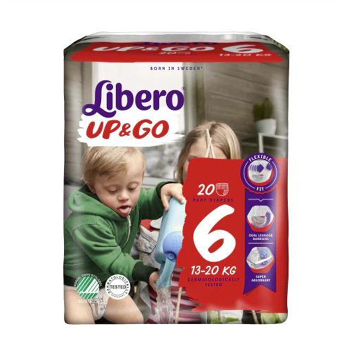 Langes Libero Up & Go 6, 13 - 20 kg
Pack à 18 pièces Langes Libero Up & Go 6, 13 - 20 kg
Pack à 18 pièces