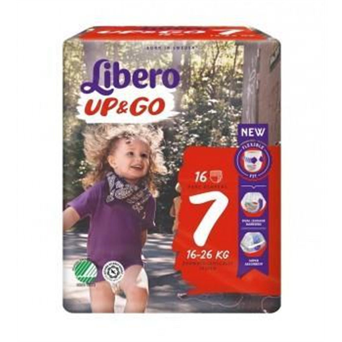 Langes Libero Up & Go 7, 16 - 26 kg 
pack of 16 pieces Langes Libero Up & Go 7, 16 - 26 kg 
pack of 16 pieces