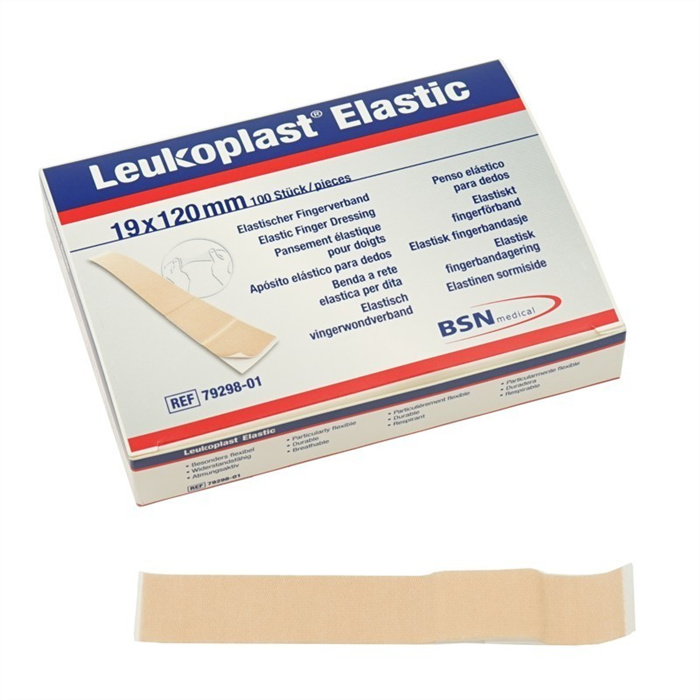 Leukoplast Elastic Doigt 1,9 cm x 12 cm, 100 pièces Leukoplast Elastic Doigt 1,9 cm x 12 cm, 100 pièces