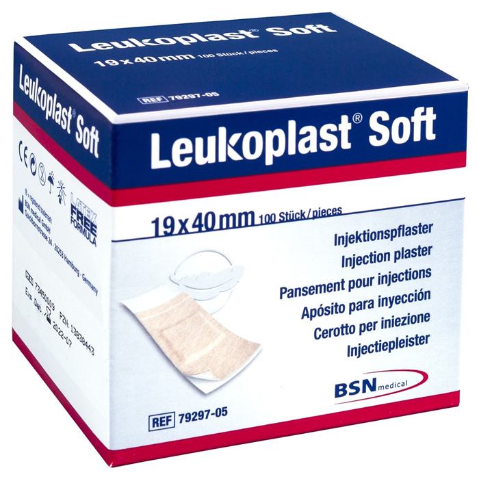 Leukoplast Soft Injection, 19 x 40 mm, 100 pièces en rouleau Leukoplast Soft Injection, 19 x 40 mm, 100 pièces en rouleau
