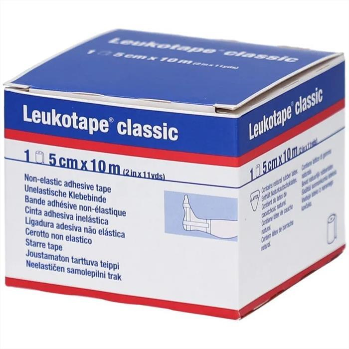 Leukotape classic, ruban adhésif rigide de 5 cm x 10 m pour le bandage, 1 pièce Leukotape classic, ruban adhésif rigide de 5 cm x 10 m pour le bandage, 1 pièce