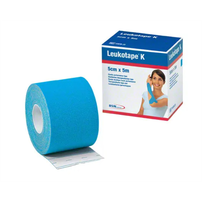 Leukotape K 5 cm x 5 m, clear blue Leukotape K 5 cm x 5 m, clear blue
