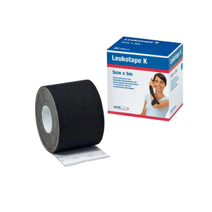 Leukotape K 5 cm x 5 m, schwarz Leukotape K 5 cm x 5 m, schwarz