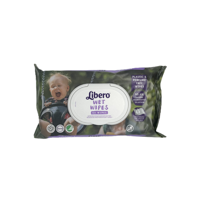 Libero wet wipes 
pack of 64 pieces