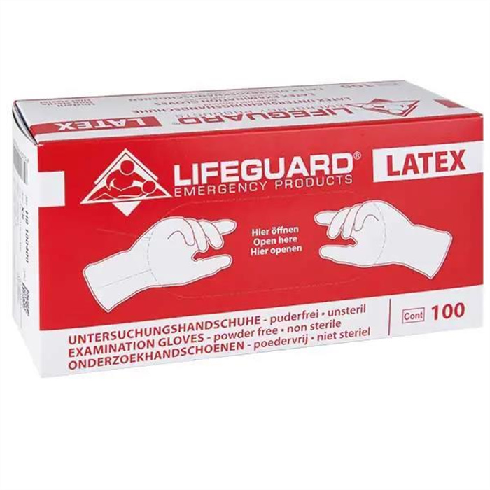Lifeguard Latex - sans poudre, L - grand, 100 pièces Lifeguard Latex - sans poudre, L - grand, 100 pièces