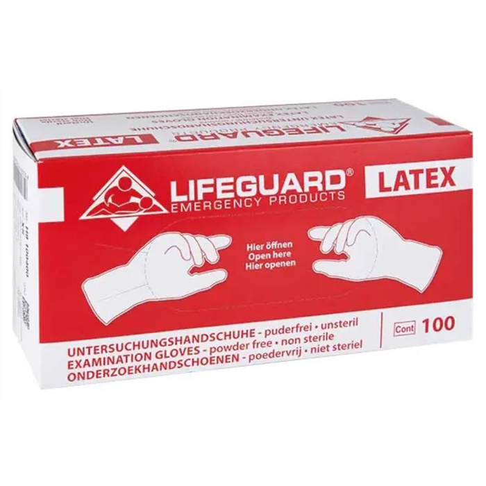 Lifeguard Latex - sans poudre, M - moyen, 100 pièces Lifeguard Latex - sans poudre, M - moyen, 100 pièces