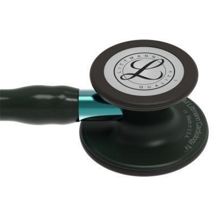 Littmann Cardiology IV Stethoscope, Black Edition, black, blue tube connection Littmann Cardiology IV Stethoscope, Black Edition, black, blue tube connection