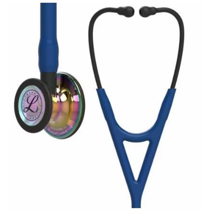 LITTMANN Stéthoscope Cardiology IV™, édition arc-en-ciel poli miroir, bleu marine, raccord de tubulure noir LITTMANN Stéthoscope Cardiology IV™, édition arc-en-ciel poli miroir, bleu marine, raccord de tubulure noir