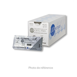 LUXCRYL Monofast 3/8 circle, Fil de suture monofast DS 16, 
16 mm, EP 1, USP 5/0, 75 cm, violet, 12 pièces