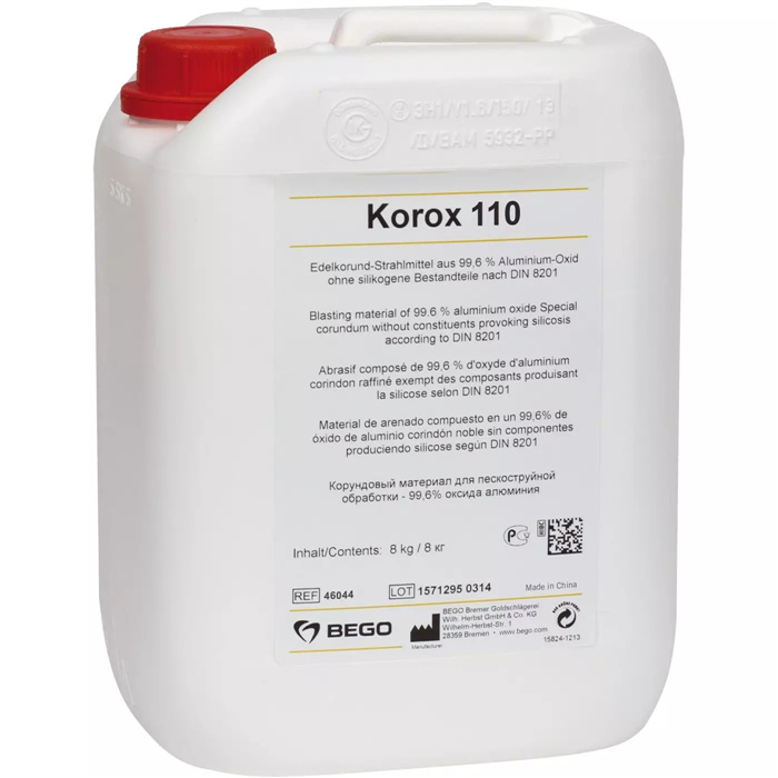 Matériau de sablage au corindon Korox 110, 8 kg Matériau de sablage au corindon Korox 110, 8 kg