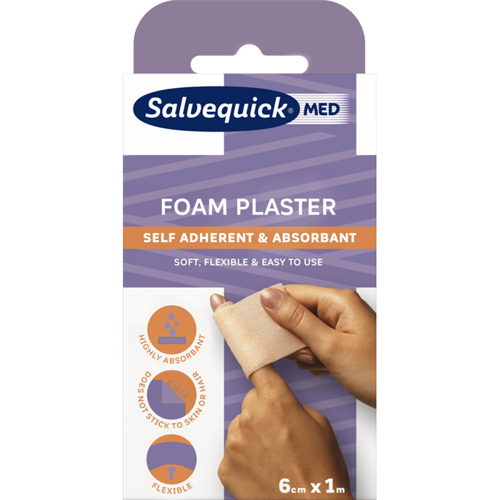 Med Foam Plaster,
6 cm x 1 m Med Foam Plaster,
6 cm x 1 m