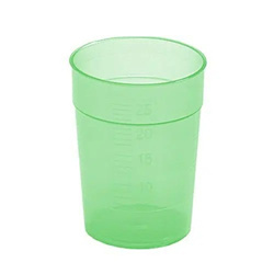 Melipul reusable medication cup, PP, green, 25 ml, stackable, pack of 60