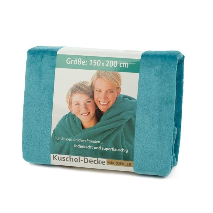 Memphis microfleece blanket, petrol, 150 x 200 cm Memphis microfleece blanket, petrol, 150 x 200 cm