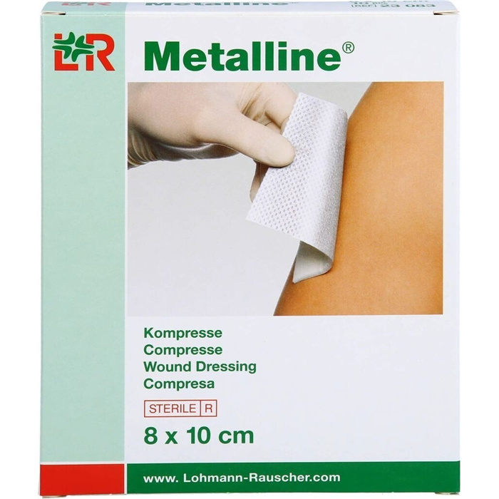 Metalline sterile dressing, 8 x 10 cm, 10 pieces Metalline sterile dressing, 8 x 10 cm, 10 pieces
