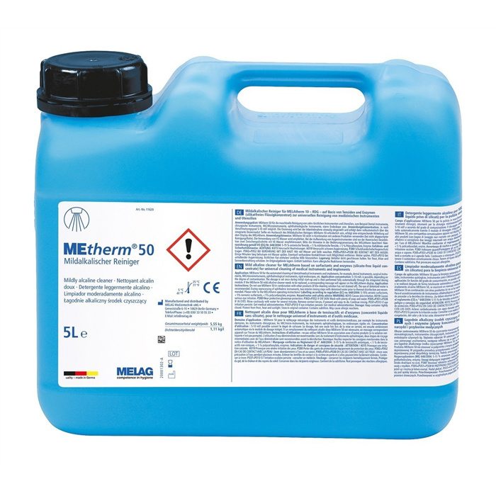 MEtherm 51 Mild alkaline, enzymatic cleaner, 5L container, blue MEtherm 51 Mild alkaline, enzymatic cleaner, 5L container, blue