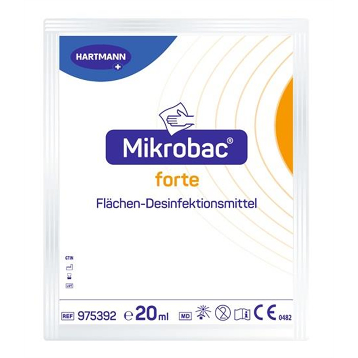 Microbac Forte dosing sachet 20 ml, aldehyde-free surface disinfectant cleaner Microbac Forte dosing sachet 20 ml, aldehyde-free surface disinfectant cleaner