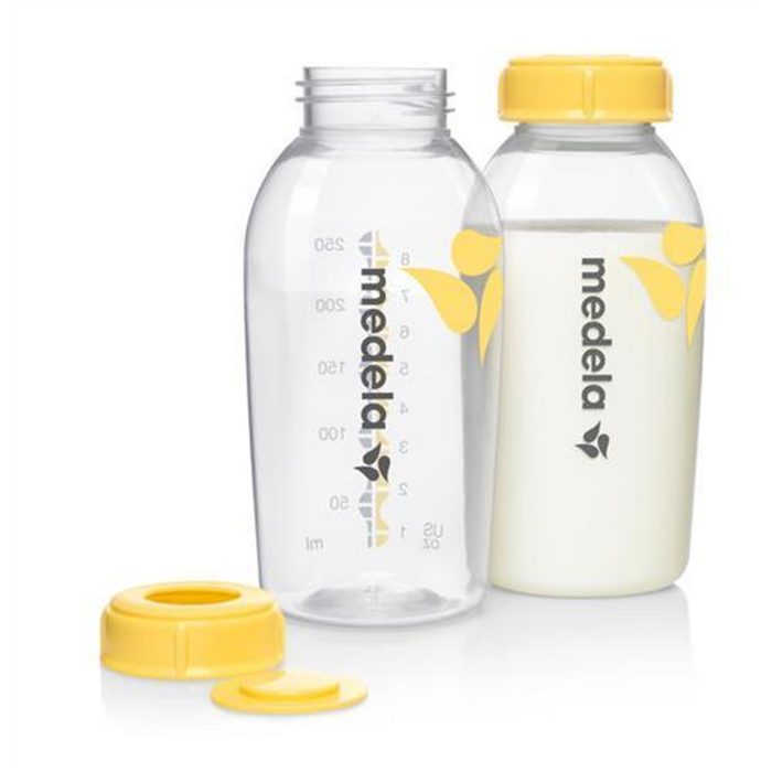 Milchflasche 250 ml, Deckel mit Loch, 2 St. Milchflasche 250 ml, Deckel mit Loch, 2 St.