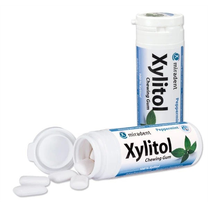 Miradent Xylitol chewing gum – Peppermint 30 Stück Miradent Xylitol chewing gum – Peppermint 30 Stück