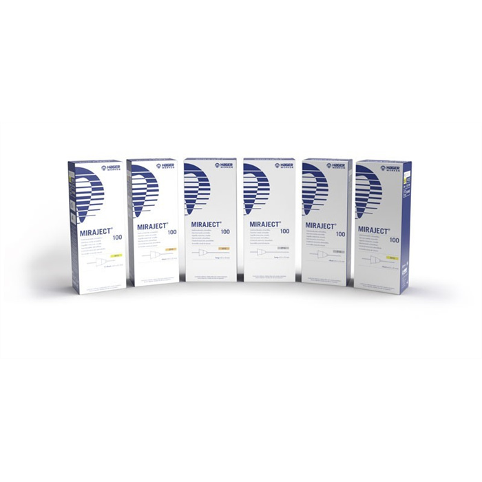 MIRAJECT® injection needles - pack of 100, gray, Ø 0.4 mm, G27 30/23 short MIRAJECT® injection needles - pack of 100, gray, Ø 0.4 mm, G27 30/23 short