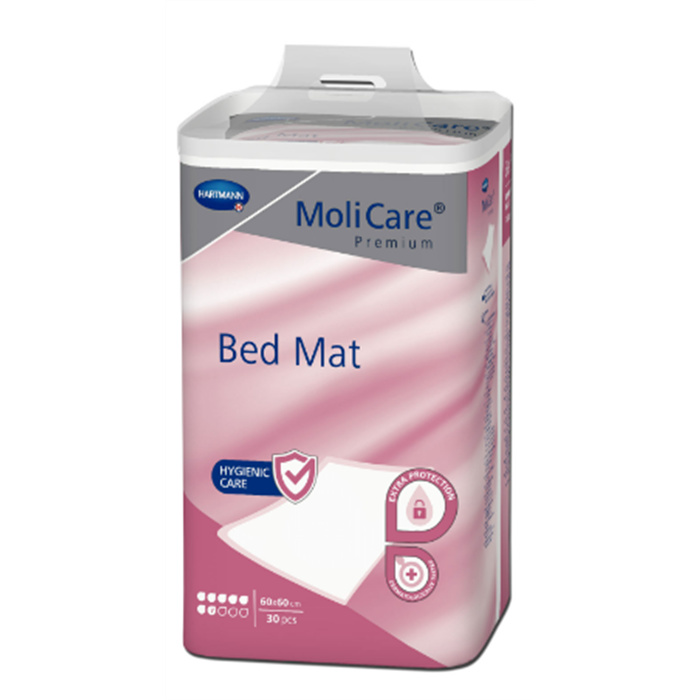 MoliCare® Premium Bed Mat 7 Tropfen 60 x 60 cm
Pack a 30 Stück MoliCare® Premium Bed Mat 7 Tropfen 60 x 60 cm
Pack a 30 Stück