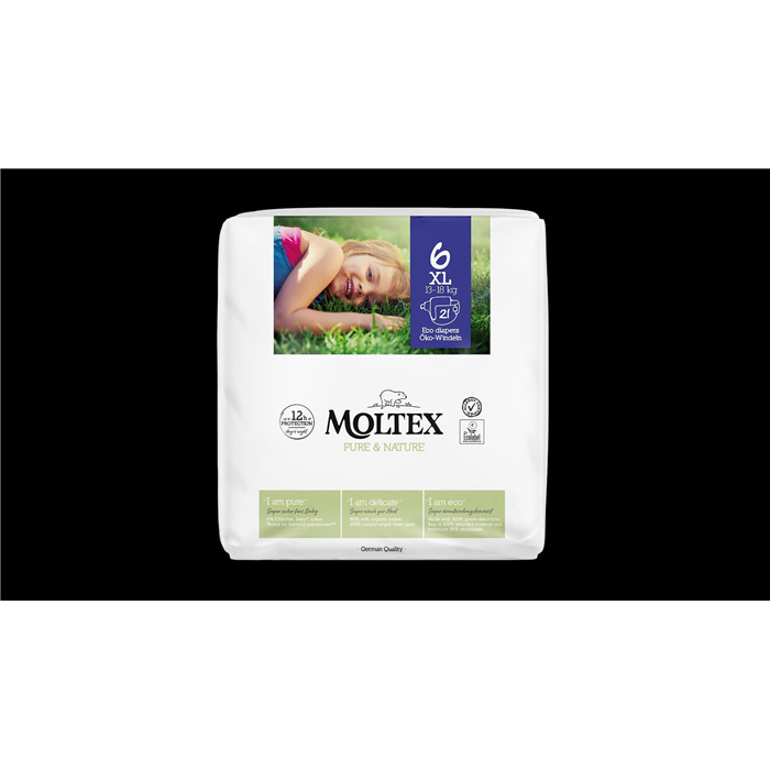 Moltex Pure, no. 6, XL, 16+ kg, 21 pcs Moltex Pure, no. 6, XL, 16+ kg, 21 pcs